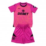 Günstige Fußballtrikots Wolverhampton Wanderers Torwart Kinder 2024-25 Kurzarm